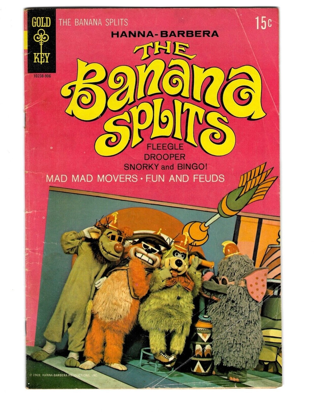 The Banana Splits #1 (1969) Gold Key Hanna-Barbera Comic Book Silver Age